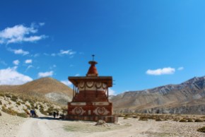 A chorten is a common site in the Mustang region