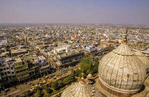 India, Delhi, view from Jama Masjid mosque.