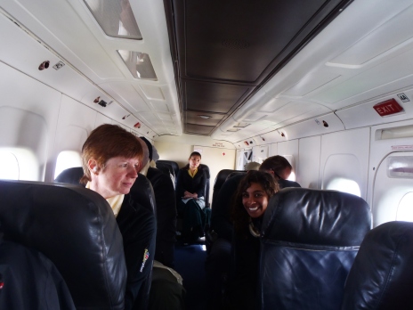 Passengers inside Lukla flight